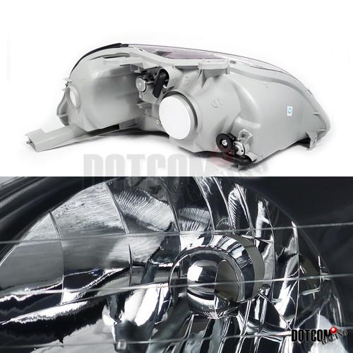 96-98 CIVIC CRYSTAL HEADLIGHT BLACK+MESH HOOD GRILL+SMOKE BUMPER FOG LIGHT, US $129.99, image 2