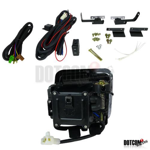 96-98 CIVIC CRYSTAL HEADLIGHT BLACK+MESH HOOD GRILL+SMOKE BUMPER FOG LIGHT, US $129.99, image 3