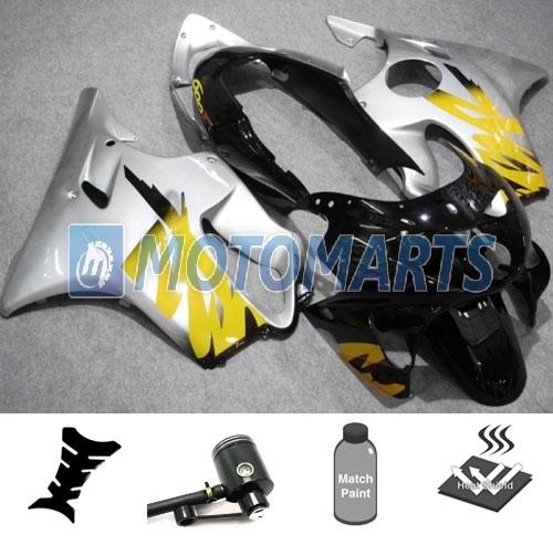 Bundle inj fairing w/ brake fluid reservoir oil pot for honda cbr600 f4 99 00 ah