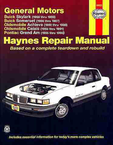 Buick skylark & somerset complete repair shop & service manual 1985-1998