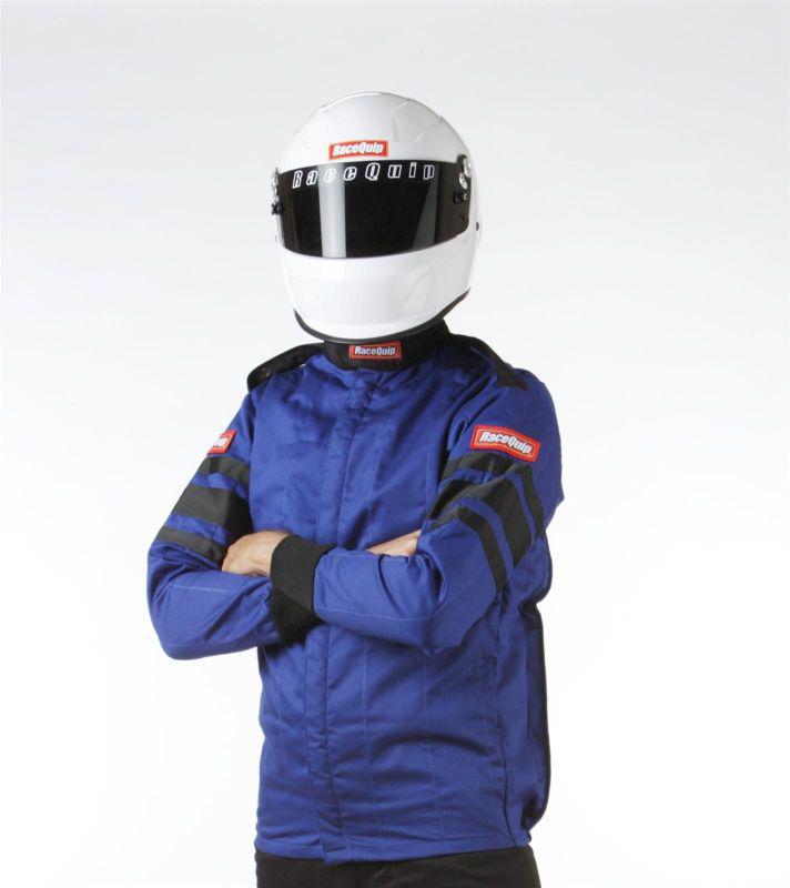 Racequip 121025 120 series pyrovatex blue sfi-5 men's large jackets -  rqp121025
