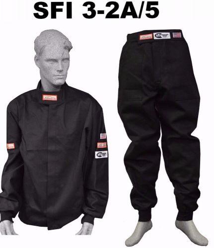 FIRE SUIT SFI 5 RACING JACKET PANTS 3-2A/5 RATED BLACK SIZE XL IHRA NHRA ADRL, US $259.99, image 11