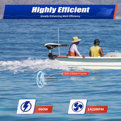 65lbs 12V Heavy Duty Electric Trolling Motor Engine Outboard motor Fishing Boat, US $172.03, image 10