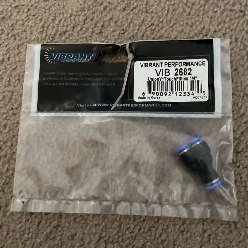 Vibrant performance 2682 union y fitting, for 1/4" o.d. tubing 6mm