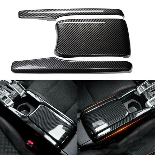 3pcs Central Armrest Panel Box Decorative For Honda Civic 2016-2021 Carbon Fiber, US $33.74, image 12