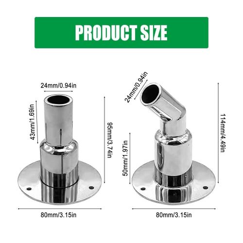 2 Sets 316 Stainless Steel Straight Thru Hull Exhaust Skin Fit for 24mm Inner..., US $47.40, image 2