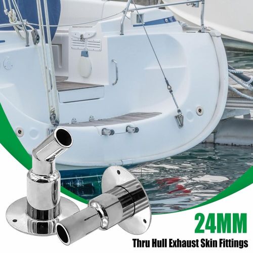 2 Sets 316 Stainless Steel Straight Thru Hull Exhaust Skin Fit for 24mm Inner..., US $47.40, image 3