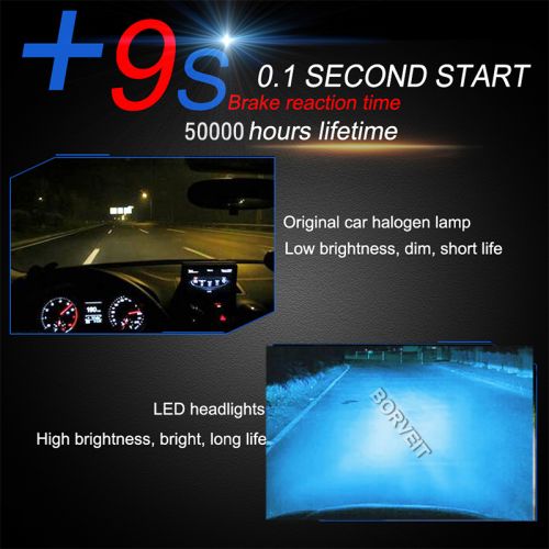 2x 72W Ice blue Honda Pioneer 1000 LED Headlight Bulbs 2016 2017 2018 -2022, US $14.74, image 8