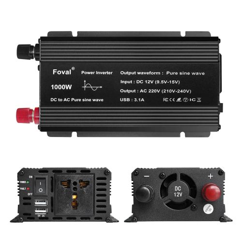 Pure Sine Wave 1000W 1500W 2200W 2600W DC 12V to AC 220V Car Power Inverter Adap, AU $160.63, image 4