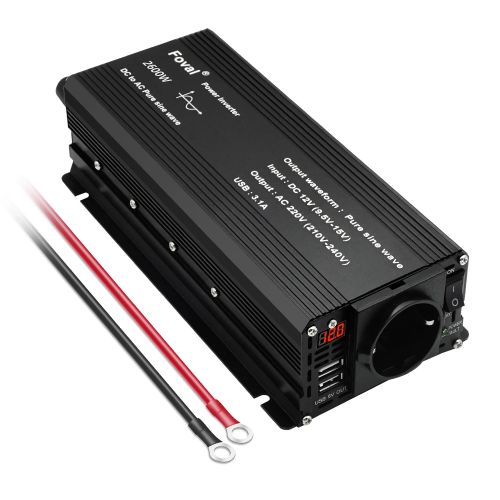Pure Sine Wave 1000W 1500W 2200W 2600W DC 12V to AC 220V Car Power Inverter Adap, AU $160.63, image 8