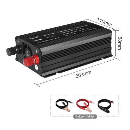 Pure Sine Wave 1000W 1500W 2200W 2600W DC 12V to AC 220V Car Power Inverter Adap, AU $160.63, image 15