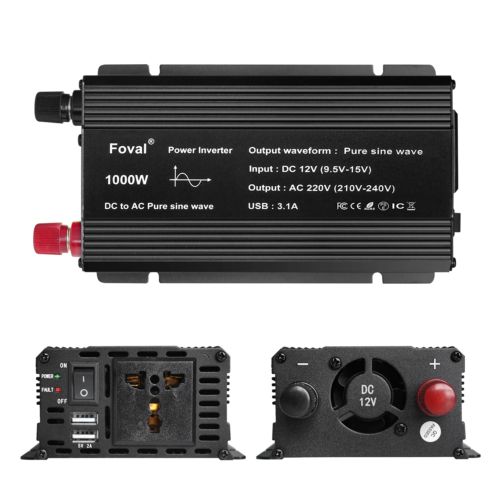 Pure Sine Wave 1000W 1500W 2200W 2600W DC 12V to AC 220V Car Power Inverter Adap, AU $160.63, image 16