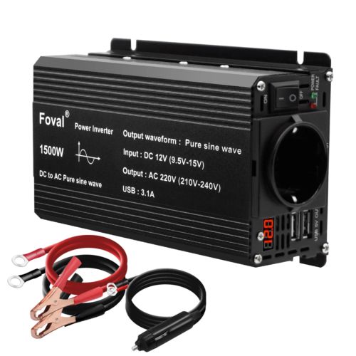 Pure Sine Wave 1000W 1500W 2200W 2600W DC 12V to AC 220V Car Power Inverter Adap, AU $160.63, image 21