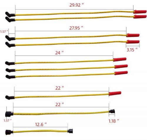 Ignition distributor ford 351c 351m 400 429 460 &amp; hei spark plug wire set