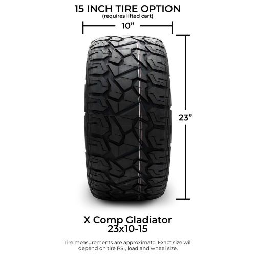 MODZ 15" Drift Glossy Matte Black Golf Cart Wheels / Steel Belted Tire 23x10-R15, US $999.95, image 7