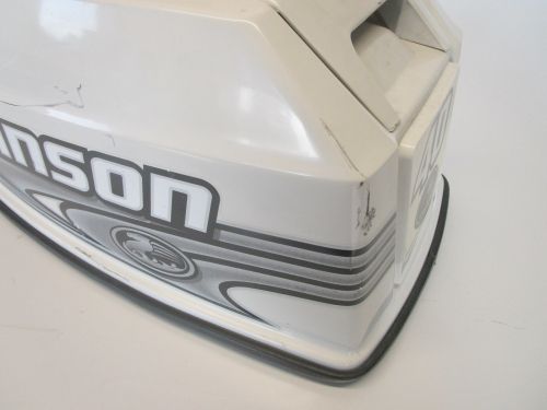 5001938 OMC Johnson Outboard 40 50 HP 2 Cyl Top Engine Cowl Motor Cover White, US $400.00, image 7