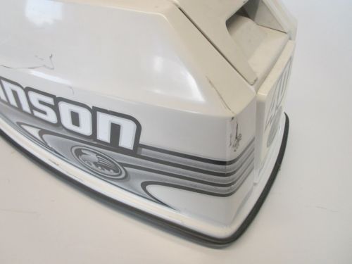 5001938 OMC Johnson Outboard 40 50 HP 2 Cyl Top Engine Cowl Motor Cover White, US $400.00, image 15