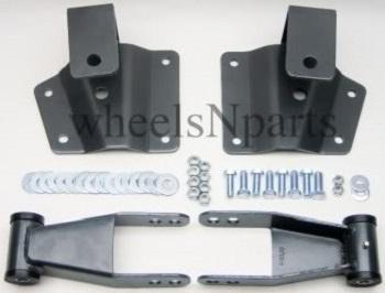 1999 - 2006 chevy silverado gmc sierra 1500 rear 4" drop kit shackles hangers
