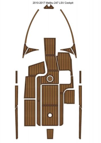 2010-2017 Malibu 247 LSV Cockpit Pad Boat EVA Foam Faux Teak Deck Flooring Mat, US $899.00, image 24