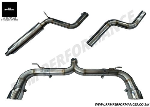 VW Golf GTI MK8 2.0 GPF Back Exhaust System Resonated, US $936.66, image 2