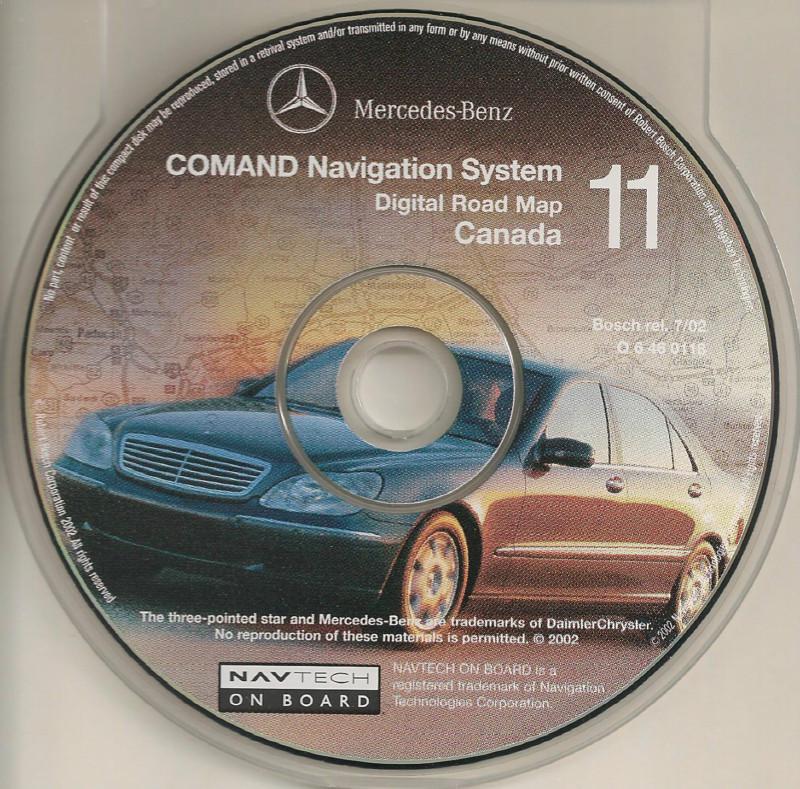 2003 mercedes benz sl-class sl600 sl500 sl55 amg navigation cd #11 canada map