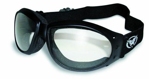 Foam padded biker clear anti fog lens motorcycle goggles chopper bobber trike