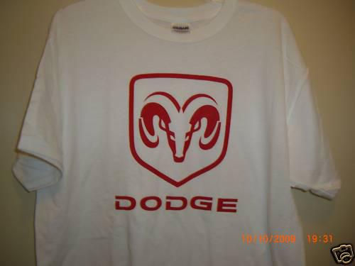 Dodge tee shirt ram head logo. large .a great shirt  by gilden   new
