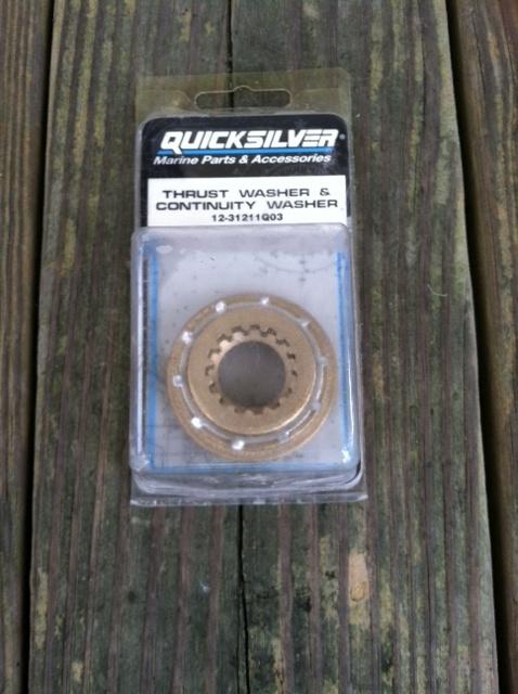 Brand new quicksilver thrust washer and continuity washer, 12-31211q03