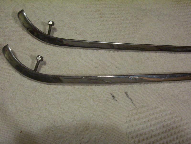 1939 1940 cadillac headlight stainless steel trim lh rh with mounting studs