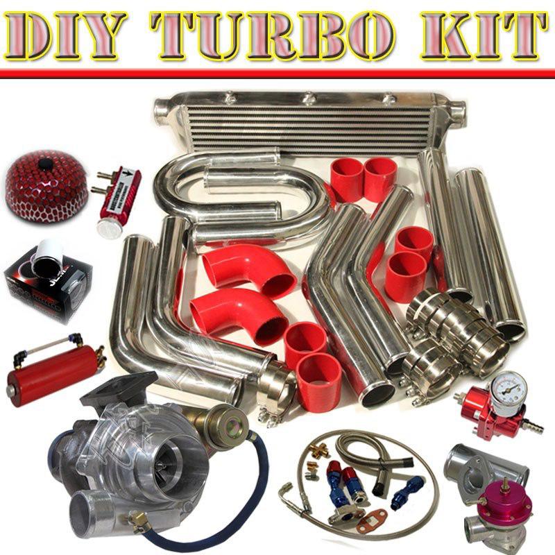 Purchase JDM T3/T4 TURBO VBAND+31" INTERCOOLER+2.5" UPIPE PIPING KIT+BOV TYPERS CH/RED in La