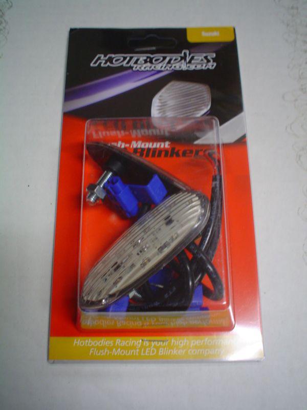 Hotbodies racing clear led flush mount turn signals - suzuki gsxr 600 750 1000