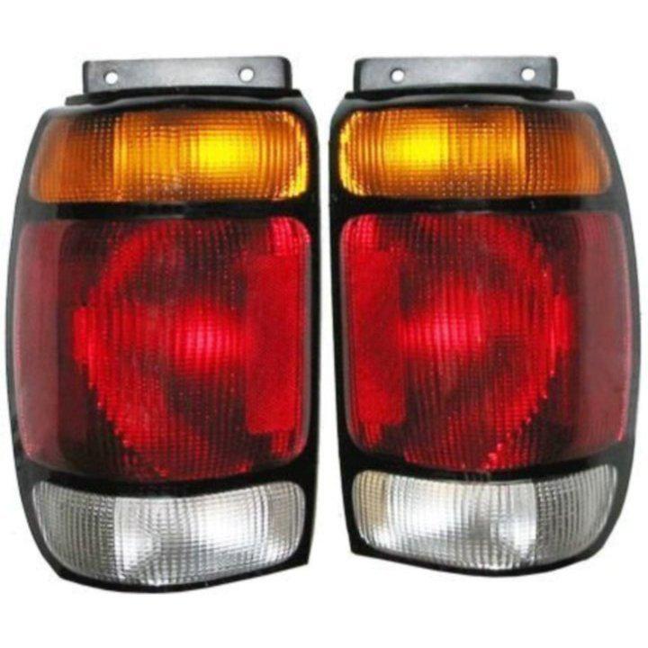 Tail light brake lamp lens/housng rear pair set driver passenger side left+right