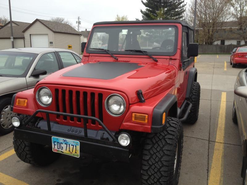 1997-2006 JEEP TJ HOOD BLACKOUT PANEL DECALS VINYL STRIPES FACTORY STRIPE, US $34.00, image 4