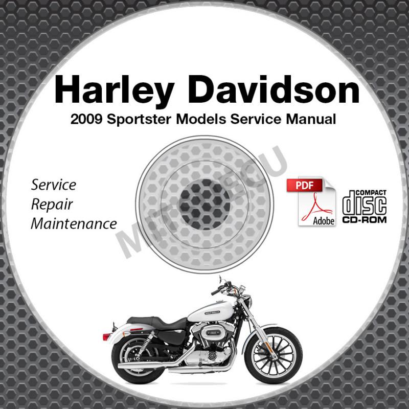 2009 harley davidson sportster xl1200 xl883 models service manual cd repair shop