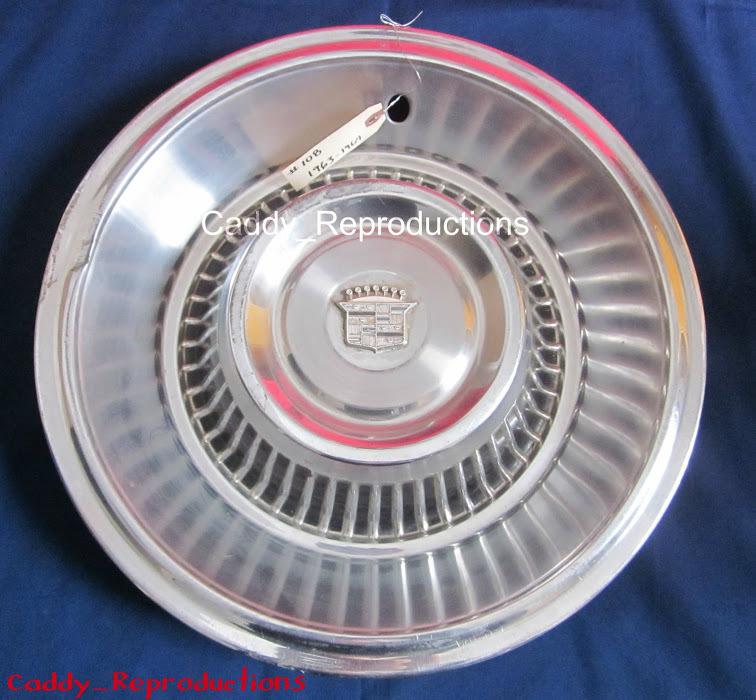 1963 - 1964  63 - 64 cadillac hubcap / wheelcover  - used - hubcap #108