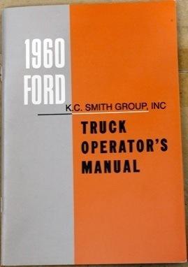 1960 ford truck owner's manual