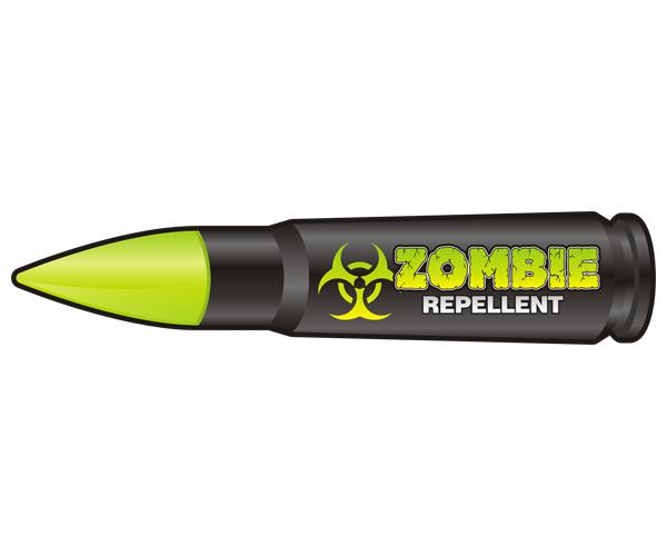 7.62 x 39 zombie decal 5"x1.1" bullet ammo sks ak rifle vinyl sticker (lh) zu1