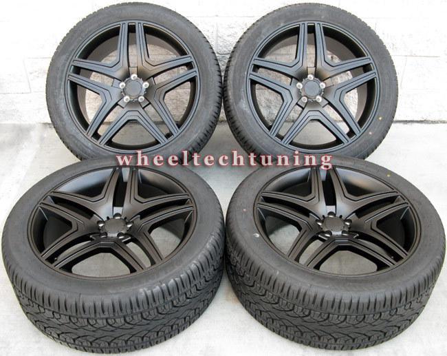 22" mercedes benz wheel and tire package - rims fit mbz gl350 gl450 gl550 black