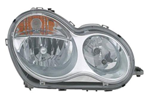 Replace mb2503148 - 2005 mercedes c class front rh headlight assembly halogen