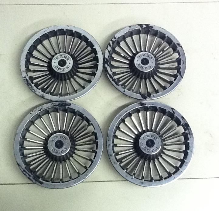 Ezgo golf car wheel covers hubcaps fits golf cars chrome spoke 8 inch wheels