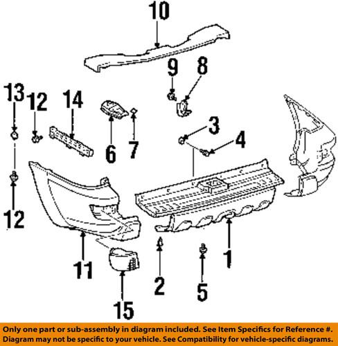 Toyota oem 5217435050 rear bumper-bumper cover reinforcement
