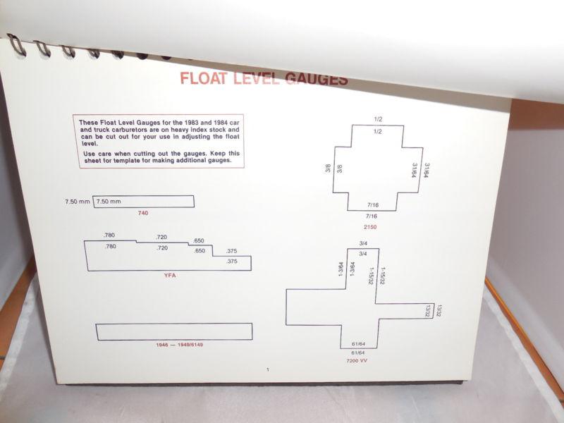1983 1984 Ford Carburetor Assembly Adjustments manual flip chart Car,Truck , US $10.00, image 3
