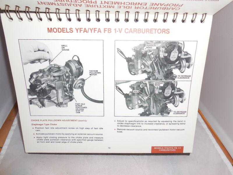 1983 1984 Ford Carburetor Assembly Adjustments manual flip chart Car,Truck , US $10.00, image 4
