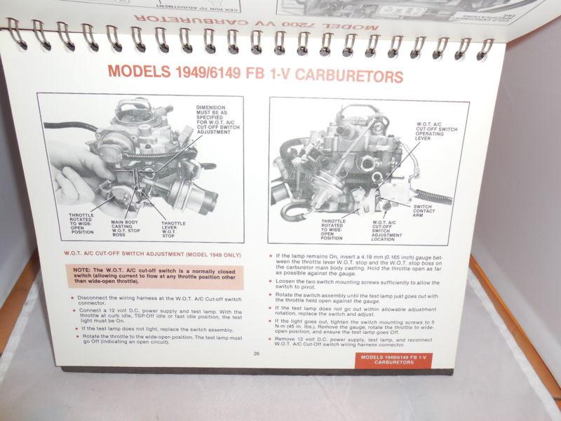 1983 1984 Ford Carburetor Assembly Adjustments manual flip chart Car,Truck , US $10.00, image 5