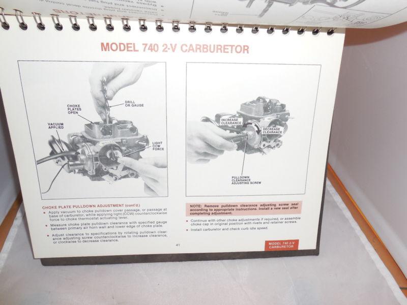 1983 1984 Ford Carburetor Assembly Adjustments manual flip chart Car,Truck , US $10.00, image 6