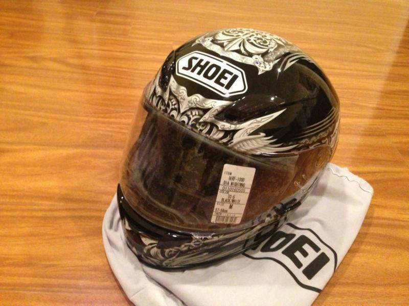 Shoei rf-1000 diabolic nightwing helmet, medium, brand new