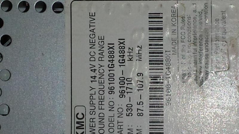 Kia oem stereo part# 96100-1g488xi cd am/fm