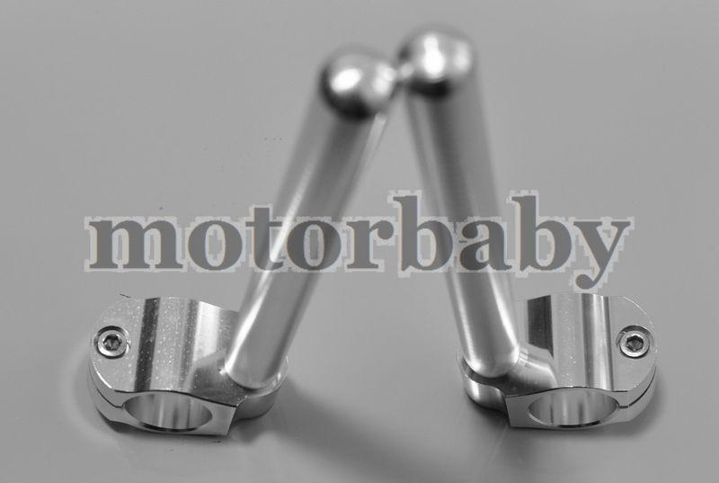 30mm Fork Clip On Handle Bars 1 pair (silver D), US $45.99, image 3
