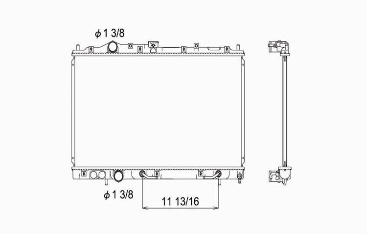 Replacement radiator 1997-2002 mitsubishi mirage auto / man 1.5 1.8l l4 mr187964