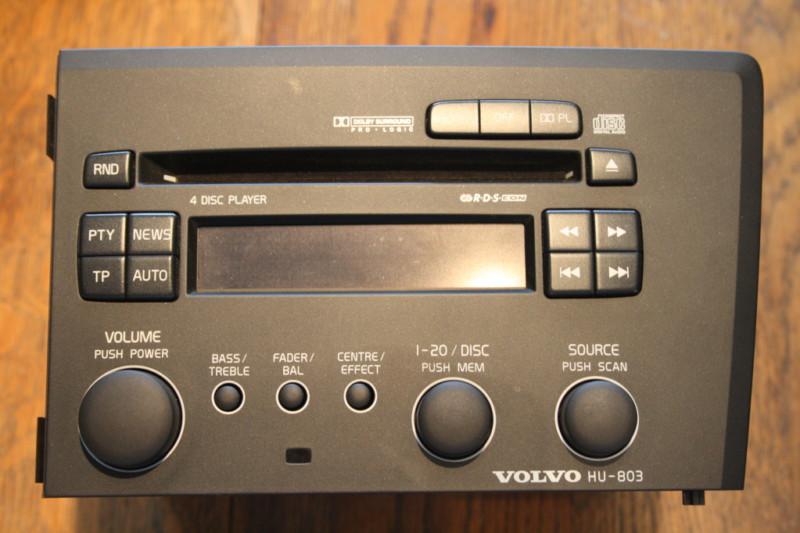 Volvo hu-803 4-cd player/radio (black faceplate) s60 v70 xc70 s60r v70r 2004